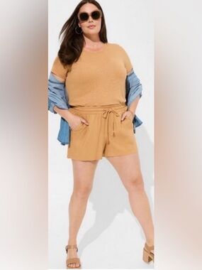 torrid Camel Drawstring Shorts